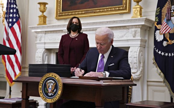 President Joe Biden at desk