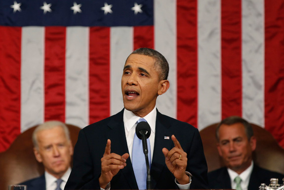 President Barack Obama pledged in his State of the Union address to raise the minimum wage that federal contractors must pay their workers, but advocates say the plan leaves out many with disabilities. (Pool photo Larry Downing/Reuters/MCT)