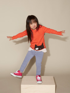 Emilia Taguchi has Down syndrome and will also appear in a children's catalog for Nordstrom in August. (Nordstrom)