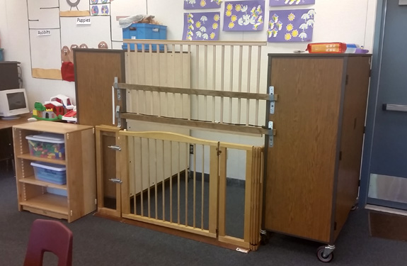 A 7-year-old with intellectual disability was allegedly locked in a makeshift cage at school by her first-grade teacher. (Hinton Alfert & Kahn LLP)